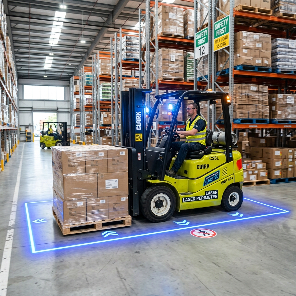 Forklift Safety System with AI Alert Zones